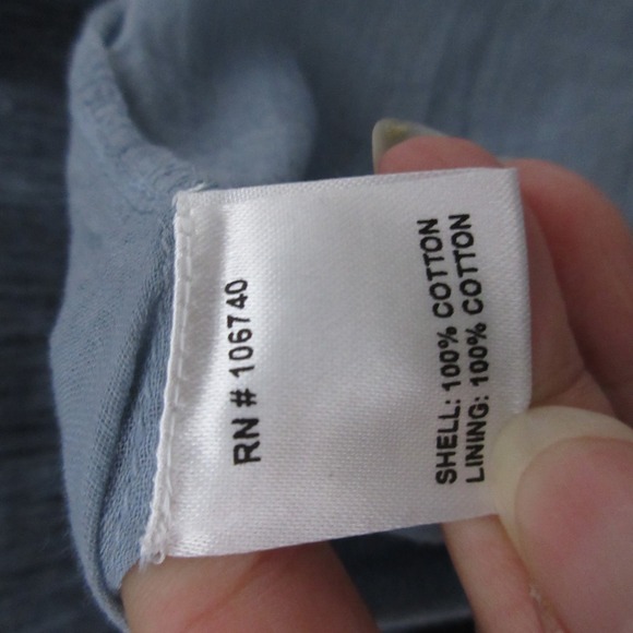 Pyramid Collection Dress Large Blue Smocked Tiered Midi Cottage Core Prairie - Picture 4 of 11